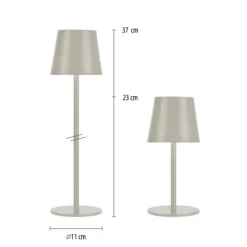 Akku Tischleuchte , beige/greige Indoor, Outdoor, Camping