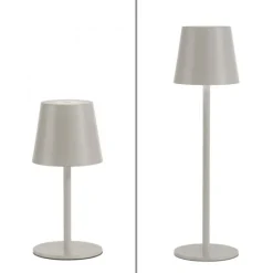 Akku Tischleuchte , beige/greige Indoor, Outdoor, Camping
