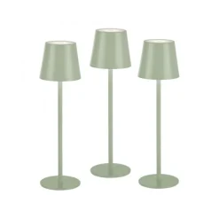 Akku Tischleuchten 3er Set, grün (lindgrün) Indoor, Outdoor, Camping