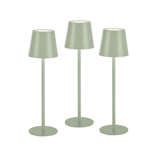 Akku Tischleuchten 3er Set, grün (lindgrün) Indoor, Outdoor, Camping
