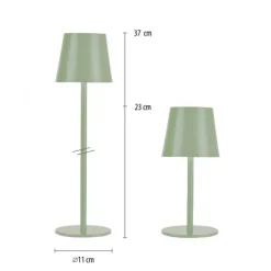 Akku Tischleuchten 2er Set, grün (lindgrün) Indoor, Outdoor, Camping