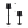 Akku Tischleuchten 2er Set, schwarz, Indoor, Outdoor, Camping