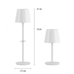 Akku Tischleuchten 4er Set, weiß Indoor, Outdoor, Camping