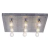 Deckenleuchte, eisen, quadratisch, Industrial-Stil, 9-flammig, E27 Fassung