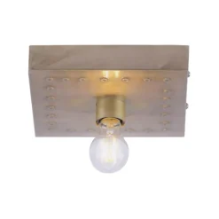 Deckenleuchte, gold, antike Optik, Vintagestil, quadratische Form, modern
