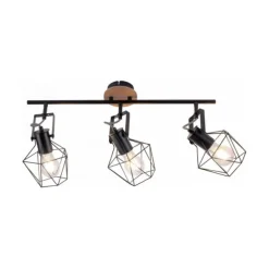 Deckenleuchte, Holz, Metall, modern, Vintage Stil, verstellbare Spots