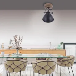 Deckenleuchte, schwarz, Retro Look, energiesparend, Industrial Design