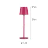 Flaschenleuchte, Akku, mit zusätzlichem Fuß, pink