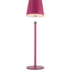 Flaschenleuchte, Akku, mit zusätzlichem Fuß, pink