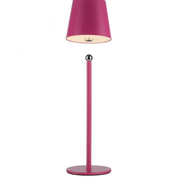 Flaschenleuchte, Akku, mit zusätzlichem Fuß, pink