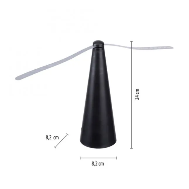 Fliegenwedler schwarz elektrisch Batterie mit USB Insektenabwehr