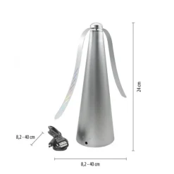 Fliegenwedler silber elektrisch Batterie mit USB Insektenabwehr