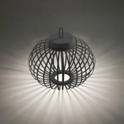 JUST LIGHT Akku Leuchte Gabbia Tisch oder Pendelleuchte