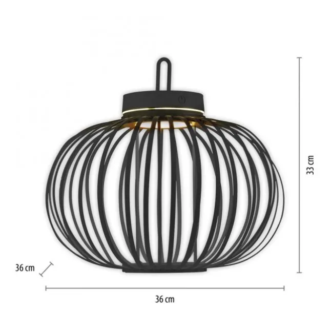 JUST LIGHT Akku Leuchte Gabbia Tisch oder Pendelleuchte