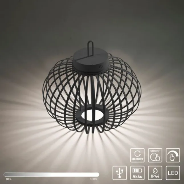 JUST LIGHT Akku Leuchte Gabbia Tisch oder Pendelleuchte