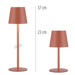 JUST LIGHT AKKU Tischleuchten-Set BURIA, 2er, orange