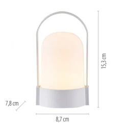 JUST LIGHT LED Akku Leuchte AKKU-JAN, weiss,