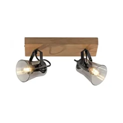 JUST LIGHT LED Deckenleuchte GERDA LANGSTRÖM 2-flammig Eiche Echtholz