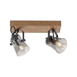 JUST LIGHT LED Deckenleuchte GERDA LANGSTRÖM 2-flammig Eiche Echtholz