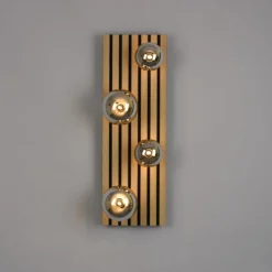 JUST LIGHT LED Deckenleuchte GERDA STIKA Eiche rechteckig Akustikpanel