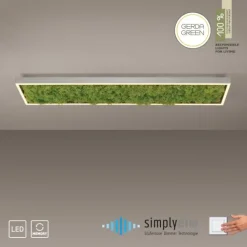 JUST LIGHT LED Deckenleuchte GERDA KNUT rechteckig Islandmoos Simplydim