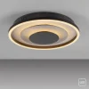 JUST LIGHT LED Deckenleuchte GLITTY schwarz matt 22W 3000K