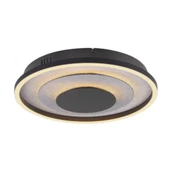 JUST LIGHT LED Deckenleuchte GLITTY schwarz matt 22W 3000K