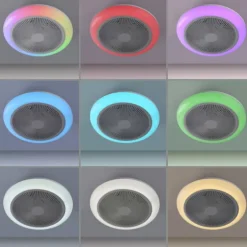 JUST LIGHT LED Deckenleuchte mit Ventilator BRANDA weiß RGB CCT