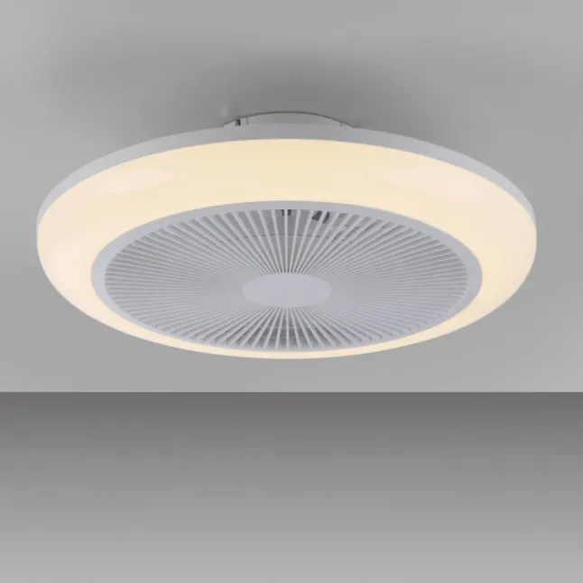 JUST LIGHT LED Deckenleuchte mit Ventilator BRANDA weiß RGB CCT