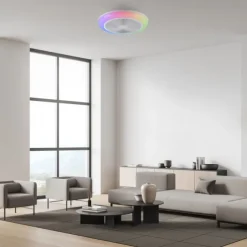 JUST LIGHT LED Deckenleuchte mit Ventilator BRANDA weiß RGB CCT