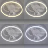 JUST LIGHT LED Deckenleuchte mit Ventilator RITA weiss Fernbedienung und Memory