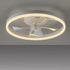 JUST LIGHT LED Deckenleuchte mit Ventilator RITA weiss Fernbedienung und Memory