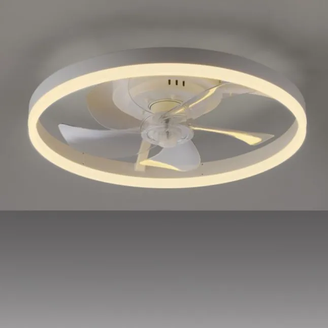 JUST LIGHT LED Deckenleuchte mit Ventilator RITA weiss Fernbedienung und Memory