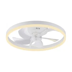 JUST LIGHT LED Deckenleuchte mit Ventilator RITA weiss Fernbedienung und Memory