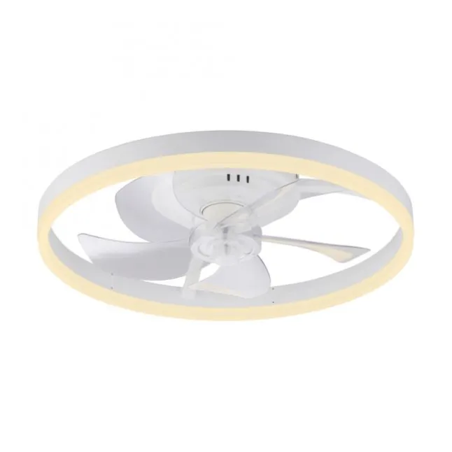 JUST LIGHT LED Deckenleuchte mit Ventilator RITA weiss Fernbedienung und Memory