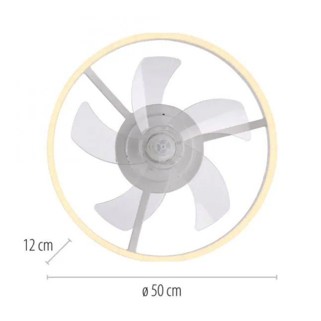 JUST LIGHT LED Deckenleuchte mit Ventilator RITA weiss Fernbedienung und Memory