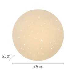 JUST LIGHT LED Deckenleuchte URANUS, weiss, Sternenhimmeloptik