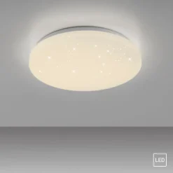 JUST LIGHT LED Deckenleuchte URANUS, weiss, Sternenhimmeloptik