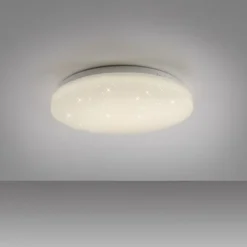 JUST LIGHT LED Deckenleuchte URANUS, weiss, Sternenhimmeloptik