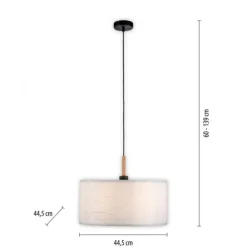 JUST LIGHT LED Pendelleuchte weiß GERDA SOFIE Holzoptik 1-flammig