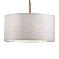 JUST LIGHT LED Pendelleuchte weiß GERDA SOFIE Holzoptik 1-flammig