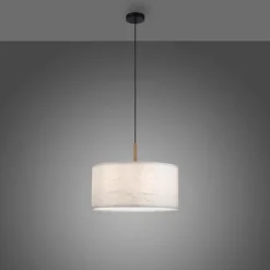 JUST LIGHT LED Pendelleuchte weiß GERDA SOFIE Holzoptik 1-flammig