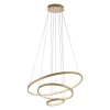 JUST LIGHT LED Pendelleuchte CERCHI gold 3 Ringe 3000K