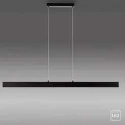 JUST LIGHT LED Pendelleuchte DRITTO, schwarz,linear