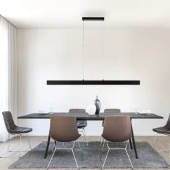 JUST LIGHT LED Pendelleuchte DRITTO, schwarz,linear
