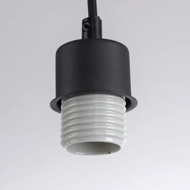 JUST LIGHT LED Stehleuchte schwarz GERDA SOFIE Holzoptik Schnurschalter