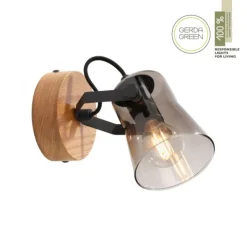 JUST LIGHT LED Wandleuchte GERDA LANGSTRÖM 1-flammig Eiche Echtholz
