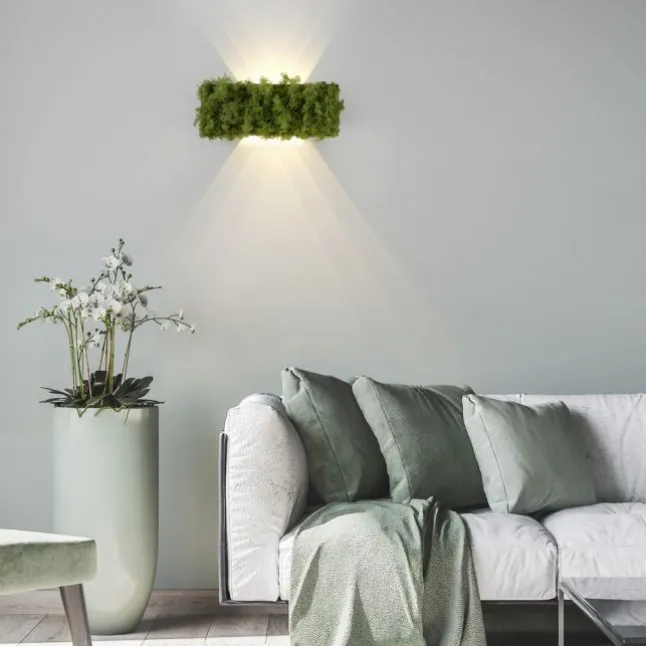 JUST LIGHT LED Wandleuchte GERDA CARLO Islandmoos Lichtspiel warmweiß Licht