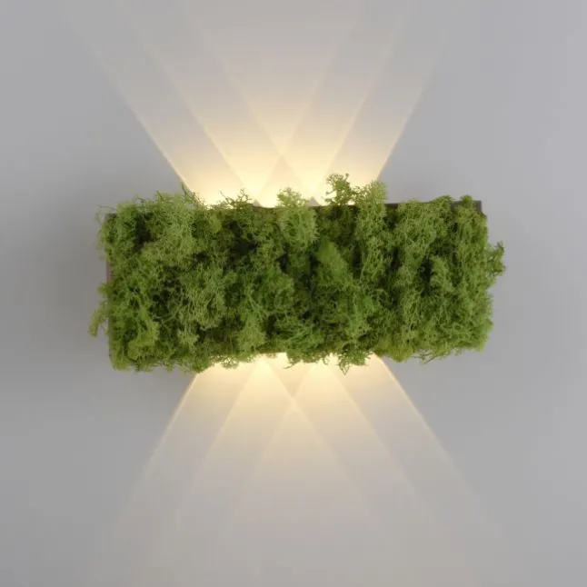 JUST LIGHT LED Wandleuchte GERDA CARLO Islandmoos Lichtspiel warmweiß Licht