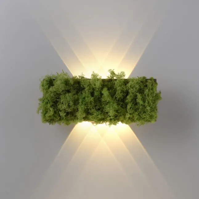 JUST LIGHT LED Wandleuchte GERDA CARLO Islandmoos Lichtspiel warmweiß Licht